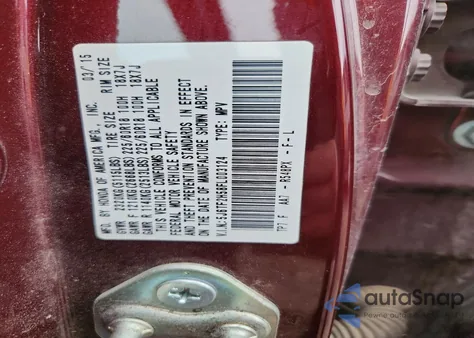 2015 Honda Crosstour Exl from USA, damaged, VIN 5J6TF2H58FL003124